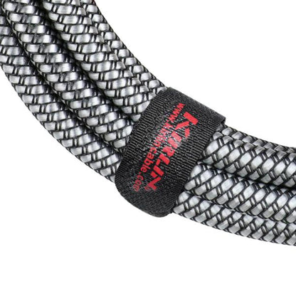 Kirlin MWC-270PB BKA 3 Pin Metal Connector XLR Male to XLR Female Woven Microphone Mic Cable - Black Silver