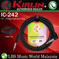 Kirlin Cable IC-242 3 Meter Mono Right Angle L Plug Instrument Cable For Electric Acoustic Bass Guitar Speaker Amp Keyboard Drum Amplifier