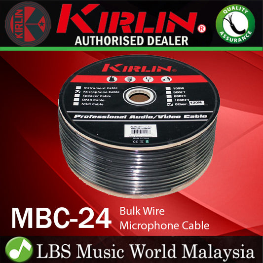 Kirlin MBC-24 100 Meter 24AWG Microphone Mic Audio Balance Stereo Cable