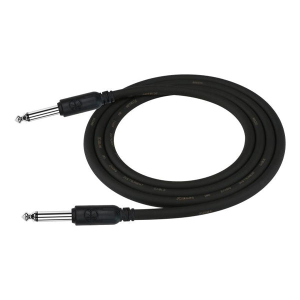 Kirlin Cable IC-241 Mono Instrument Cable For Electric Acoustic Bass Guitar Speaker Amp Keyboard Drum Amplifier - Black
