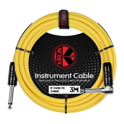 Kirlin Cable IP-242BC 3 Meter Mono Instrument Cable For Electric Acoustic Bass Guitar Amplifier - Yellow