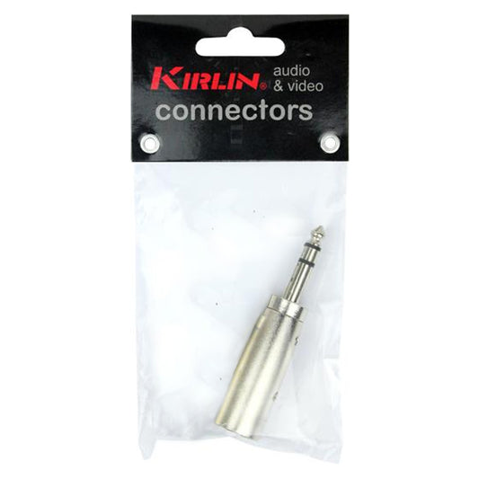 Kirlin X-3101 XLR Male to 1/4 Inch TRS Male Audio Jack Adapter - Each (X 3101)