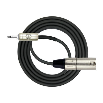 Kirlin AP-493PRL 3 Meter XLR Male to 3.5mm TRS Plug Original Single Patch Microphone Mic Cable - Black