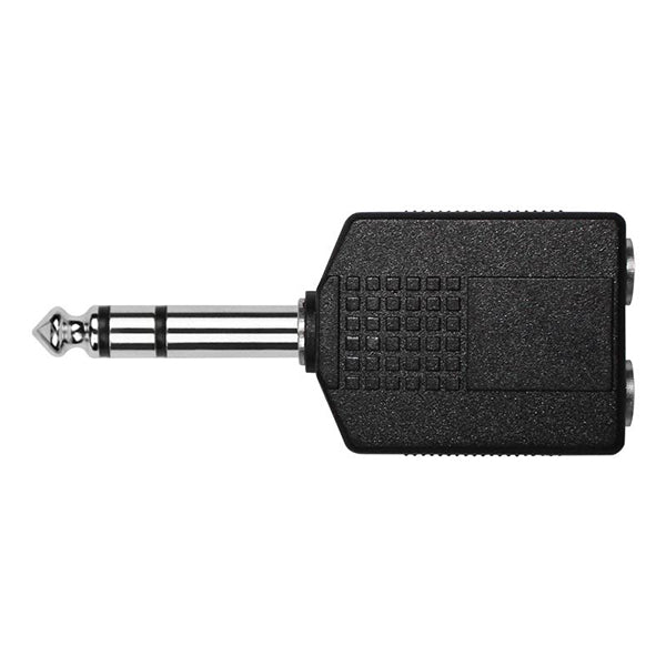 Kirlin 2654 Adapter 1/4 Inch TRS Male to Dual 1/4 Inch TRS Female Nickel Plated Audio Jack