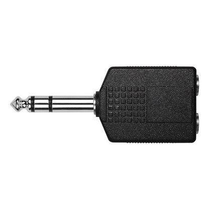 Kirlin 2654 Adapter 1/4 Inch TRS Male to Dual 1/4 Inch TRS Female Nickel Plated Audio Jack