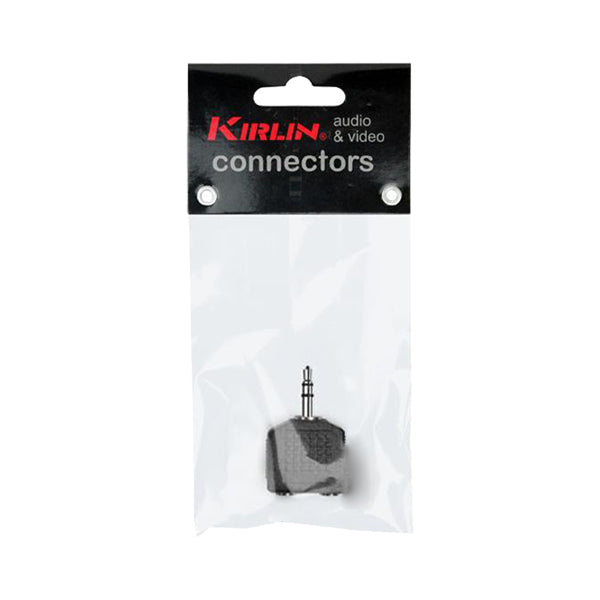 Kirlin 2652 Adapter 3.5mm TRS Male to Dual 3.5mm TRS Female Audio Jack Nickel Plated