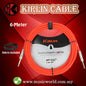 Kirlin Cable IM-201PRG Red Frost Instrument Cable Mono Plug 6 Meter Guitar Cable