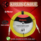 Kirlin Cable IM-201PRG Yellow Instrument Cable Mono Plug 6 Meter Guitar Cable