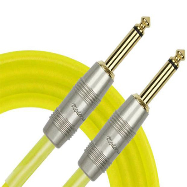 Kirlin Cable IM-201PRG Yellow Instrument Cable Mono Plug 3 Meter Guitar Cable