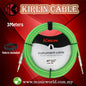 Kirlin Cable IM-201PRG Green Frost Instrument Cable Mono Plug 3 Meter Guitar Cable