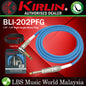 Kirlin BLI-202PFGL /BE 3 Meter BlueLine L Gold Plated Instrument Cable for Electric Acoustic Bass Guitar Speaker Amp Keyboard Drum Amplifier - Blue