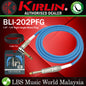 Kirlin BLI-202PFGL /BE 6 Meter BlueLine L Right Angle Gold Plated Instrument Cable For Electric Acoustic Bass Guitar Speaker Amp Keyboard Drum Amplifier - Blue