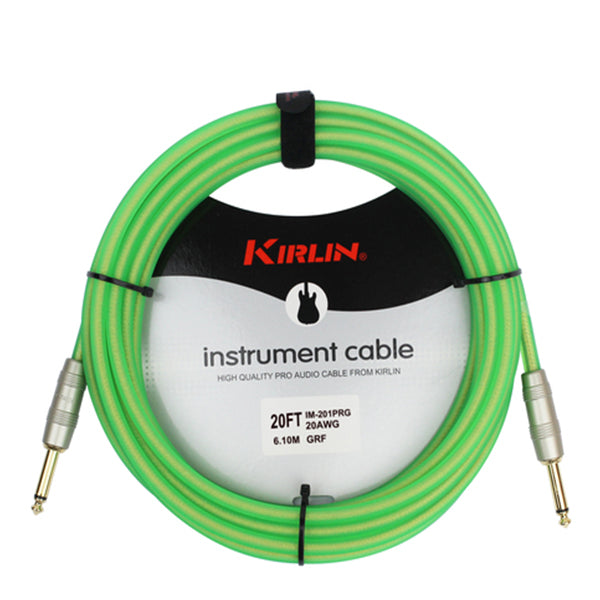 Kirlin Cable IM-201PRG Green Frost Instrument Cable Mono Plug 3 Meter Guitar Cable