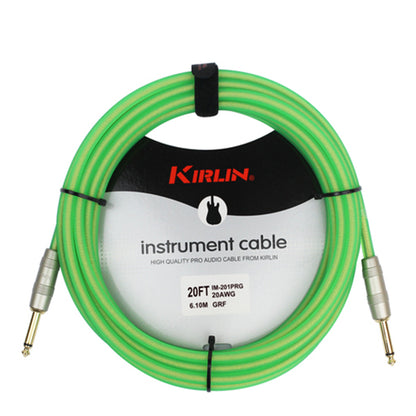 Kirlin Cable IM-201PRG Green Frost Instrument Cable Mono Plug 3 Meter Guitar Cable