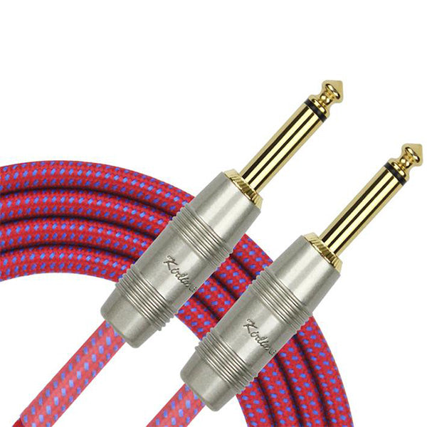 Kirlin IW-241PRG /PU 3 Meter Original Gold Woven Instrument Cable Electric Guitar Amp Keyboard Bass Amplifier Drum Purple