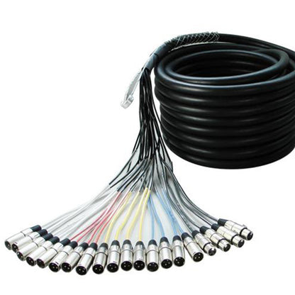 Kirlin MTB-2001 /BK 20 Channel 50 Meter Multi-track Cable XLR Male Female 20 In 20 Out Cable