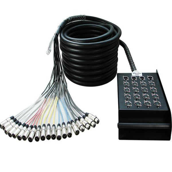 Kirlin MTB-2001 /BK 20 Channel 50 Meter Multi-track Cable XLR Male Female 20 In 20 Out Cable