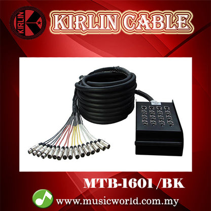 Kirlin MTB-1601 /BK 16 Channel 30 Meter Multi-track Cable XLR Male Female 16 In 16 Out Cable