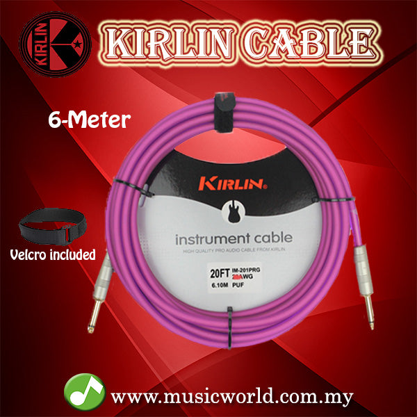 Kirlin Cable IM-201PRG Purple Frost Instrument Cable Mono Plug 6 Meter Guitar Cable