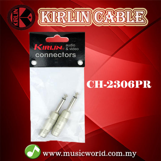 Kirlin CH-2306PR 1/4 Inch Straight Mono Plug Cable Contact Head Mono Jack Pairs