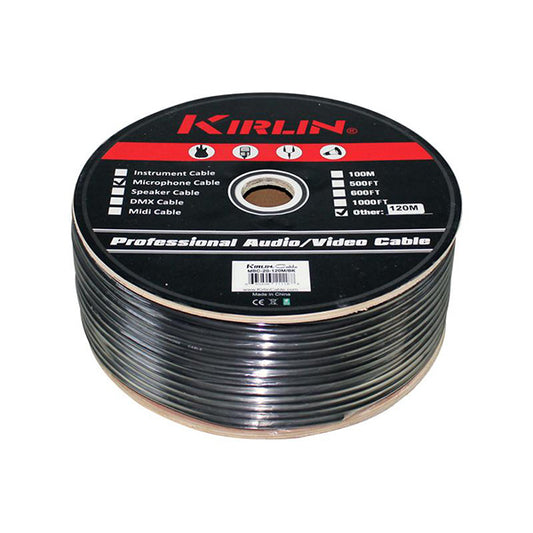 Kirlin MBC-20 100 Meter Microphone Mic Cable Bulk Black