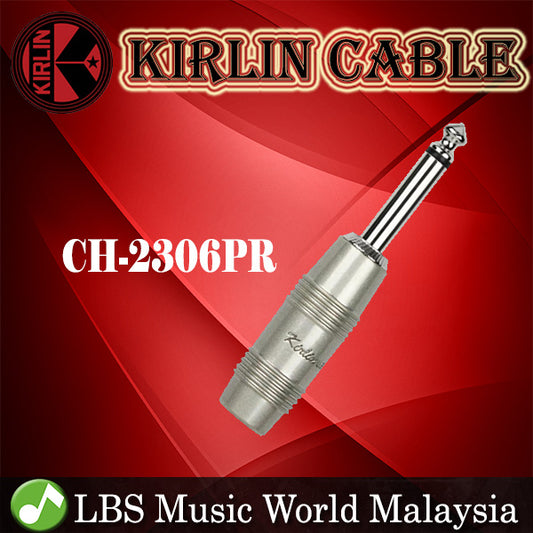 Kirlin CH-2306PR 1/4 Inch Straight Mono Plug Cable Contact Head Mono Jack Single