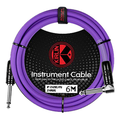 Kirlin Cable IP-242BC 6 Meter Mono Instrument Cable For Electric Acoustic Bass Guitar Speaker Amp Keyboard Drum Amplifier - Purple