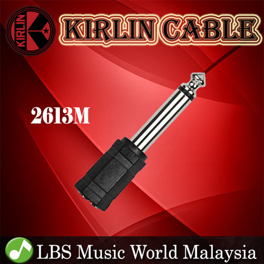 Kirlin 2613M Adapter 6.5mm to 3.5mm Mono Adapter Instrument Jack Single