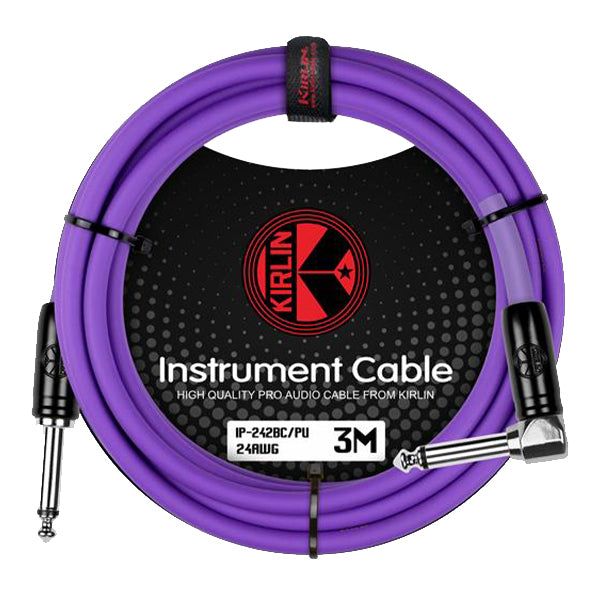 Kirlin Cable IP-242BC 3 Meter Mono Instrument Cable For Electric Acoustic Bass Guitar Speaker Amp Keyboard Drum Amplifier - Purple