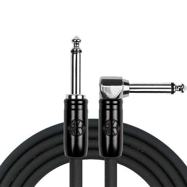 Kirlin Cable IP-242BC 6 Meter Mono Right Angle L Instrument Cable For Electric Acoustic Bass Guitar Speaker Amp Keyboard Drum Amplifier