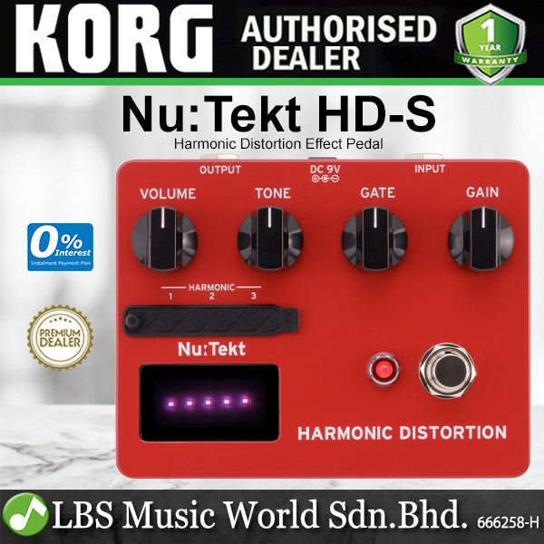 Korg Nu:tekt HD-S Harmonic Distortion Guitar Effect Pedal Kit (NuTekt HDS)
