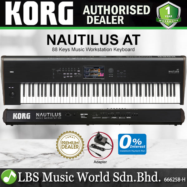 Korg NAUTILUS AT 88 Keys Music Workstation Portable Real Weighted Hammer Keyboard Piano