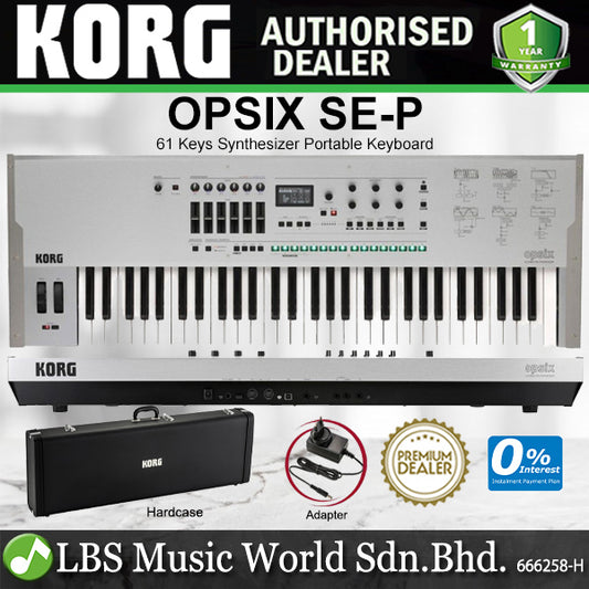 Korg OPSIX SE-P 61 Keys Altered FM Synthesizer Music Workstation Portable Keyboard - Platinum