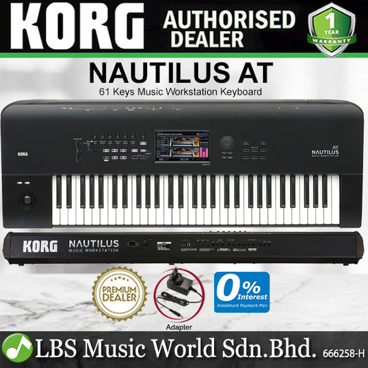 Korg NAUTILUS AT 61 Keys Music Workstation Portable Semi Weighted Keyboard Piano
