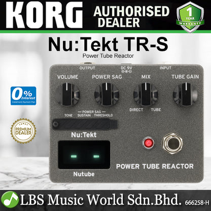 Korg Nu:Tekt TR-S Power Tube Reactor Guitar Effects Pedal with Nutube - Kit (NuTekt TRS)
