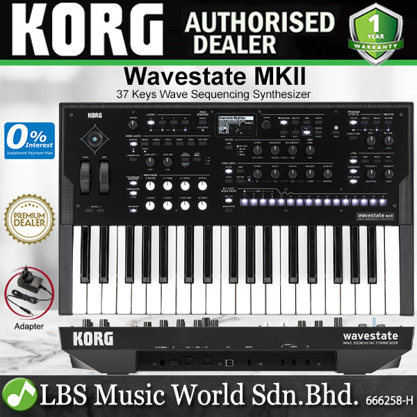 Korg Wavestate MKII 37 Keys Wave Sequencing Synthesizer Music Workstation Portable Keyboard