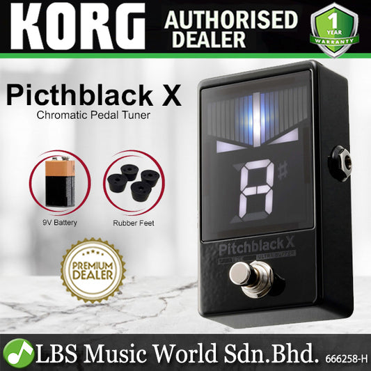 Korg PB-X Pitchblack X True Bypass and Ultra Buffer Pedal Tuner (PB X)