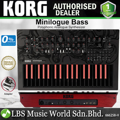 Korg Minilogue Bass Digital Polyphonic 4 Voice Analogue Slim Key Synthesizer