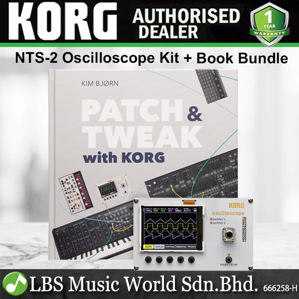 Korg NTS-2 Oscilloscope Multifunctional Utility Kit with Patch and Tweak Book Bundle (NTS 2)