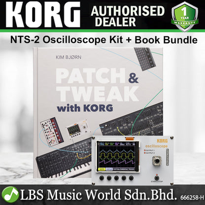 Korg NTS-2 Oscilloscope Multifunctional Utility Kit with Patch and Tweak Book Bundle (NTS 2)