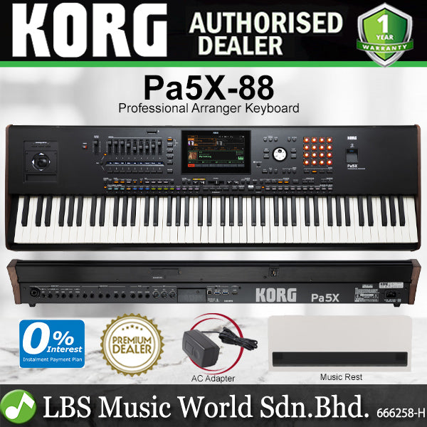 Korg Pa5X-88 88 Keys Professional Hammer Action Keyboard Arranger with Aftertouch and Touch Screen (Pa5X)