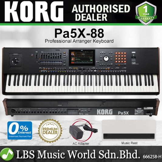 Korg Pa5X-88 88 Keys Professional Hammer Action Keyboard Arranger with Aftertouch and Touch Screen (Pa5X)