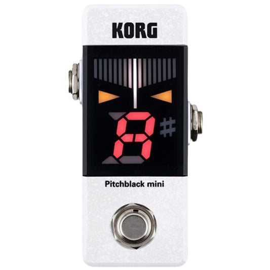 Korg PitchBlack Mini Pedal Tuner Compact Size for Electric Guitar - White (PB-Mini)
