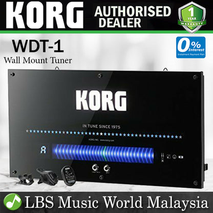 Korg WDT-1 Wall Mount Guitar and Bass Tuner Black (WDT1)