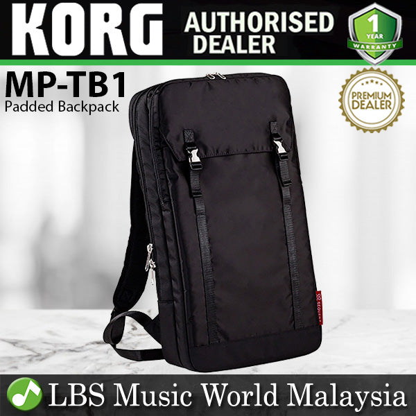 Korg MP-TB1-BK Tall Padded Backpack Synth Controller Laptop with Shoulder Belt (MPTB1 MP TB1)