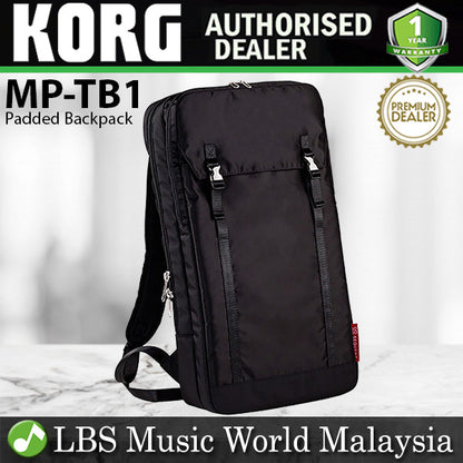 Korg MP-TB1-BK Tall Padded Backpack Synth Controller Laptop with Shoulder Belt (MPTB1 MP TB1)