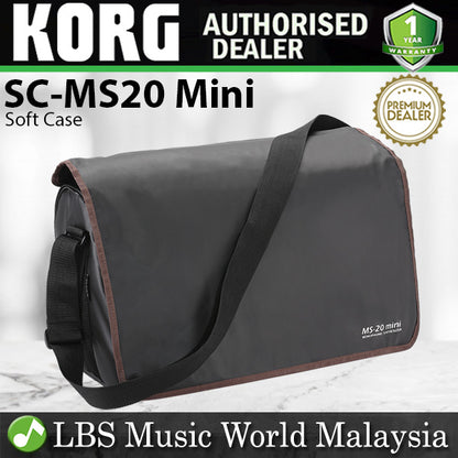 Korg SC-MS20 Mini Soft Case Padded Interior Nylon Shoulder Bag for MS-20 Black (SC MS20)