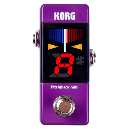 Korg Pitchblack Mini Compact Regular Strobe Pedal Tuner for Effect Board Purple (PB-Mini PB Mini)