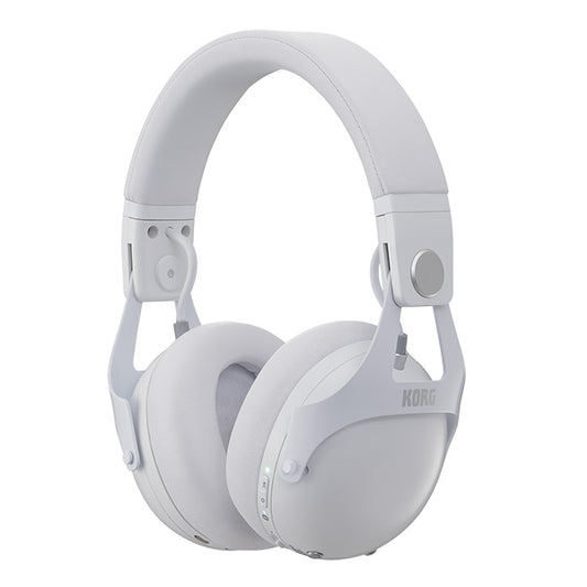 Korg NC-Q1 Smart Noise Cancelling DJ Headphones with Bluetooth Anti Loud White (NCQ1 NC Q1)