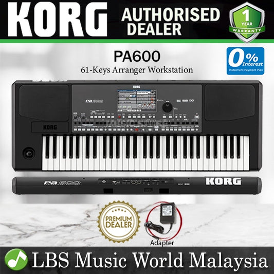 Korg PA600MY 61 Keys Arranger Keyboard Workstation with Malaysia Sound Enable (PA600 MY)
